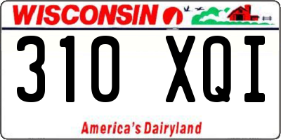 WI license plate 310XQI
