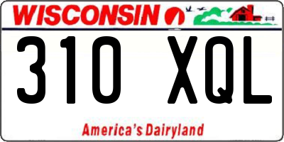 WI license plate 310XQL