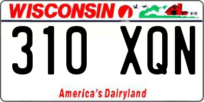 WI license plate 310XQN