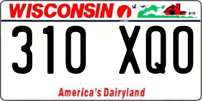 WI license plate 310XQO