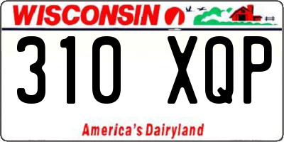 WI license plate 310XQP