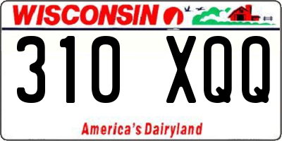 WI license plate 310XQQ