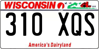 WI license plate 310XQS