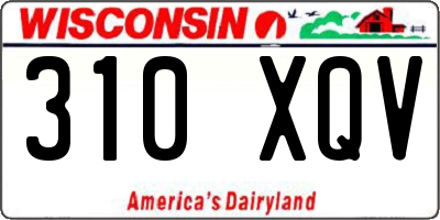 WI license plate 310XQV