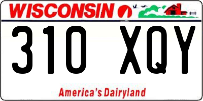 WI license plate 310XQY