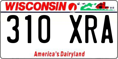 WI license plate 310XRA