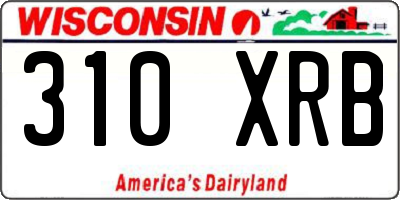 WI license plate 310XRB