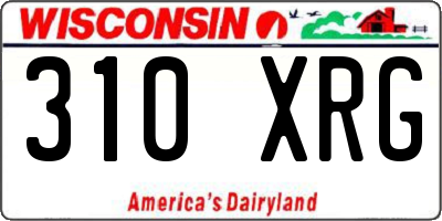WI license plate 310XRG