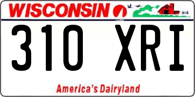 WI license plate 310XRI