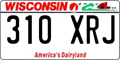 WI license plate 310XRJ