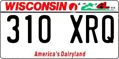 WI license plate 310XRQ