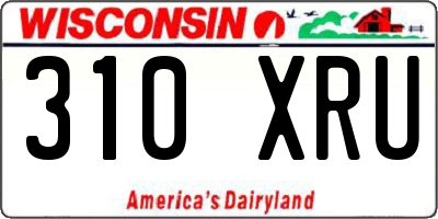 WI license plate 310XRU