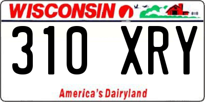 WI license plate 310XRY