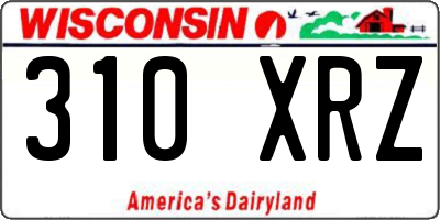 WI license plate 310XRZ