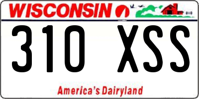 WI license plate 310XSS