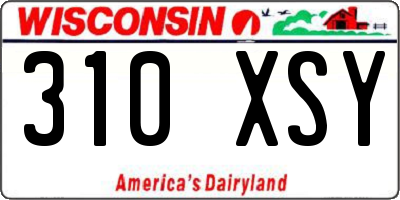WI license plate 310XSY