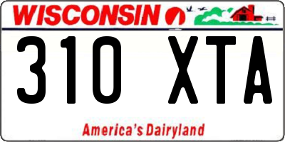 WI license plate 310XTA