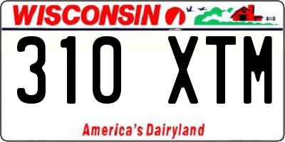 WI license plate 310XTM