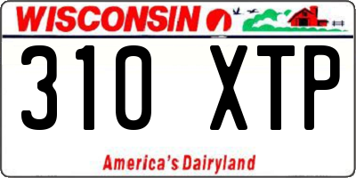 WI license plate 310XTP