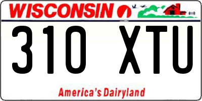 WI license plate 310XTU