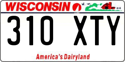 WI license plate 310XTY