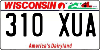 WI license plate 310XUA