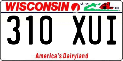 WI license plate 310XUI