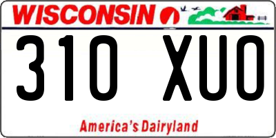 WI license plate 310XUO
