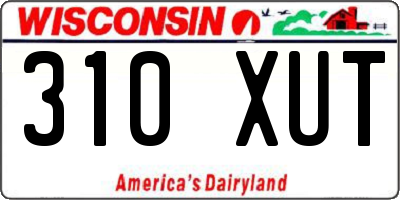WI license plate 310XUT