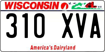 WI license plate 310XVA