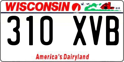 WI license plate 310XVB
