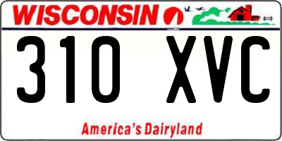 WI license plate 310XVC