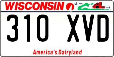 WI license plate 310XVD