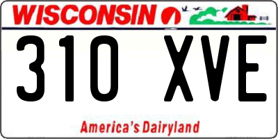 WI license plate 310XVE
