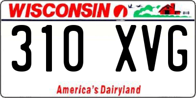 WI license plate 310XVG