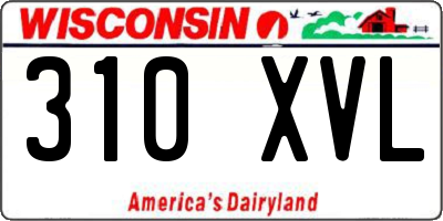 WI license plate 310XVL
