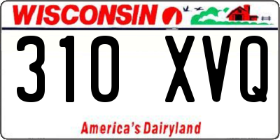 WI license plate 310XVQ
