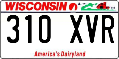 WI license plate 310XVR