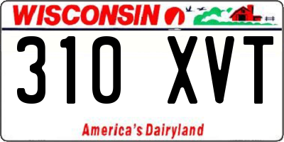 WI license plate 310XVT
