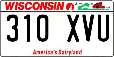 WI license plate 310XVU