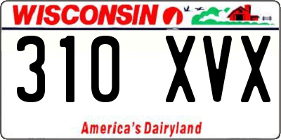 WI license plate 310XVX