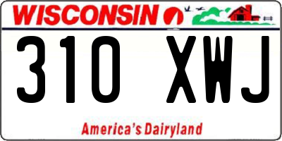 WI license plate 310XWJ