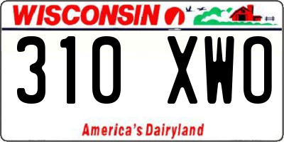 WI license plate 310XWO