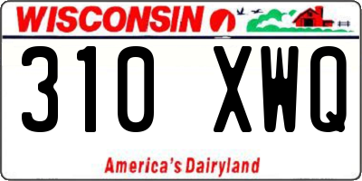 WI license plate 310XWQ