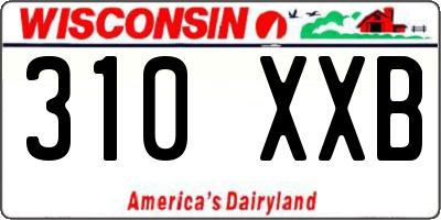 WI license plate 310XXB