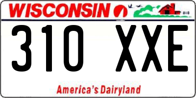 WI license plate 310XXE