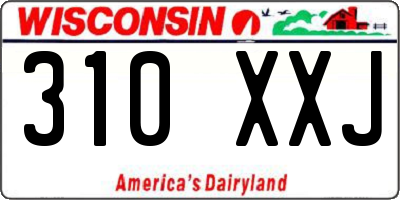 WI license plate 310XXJ