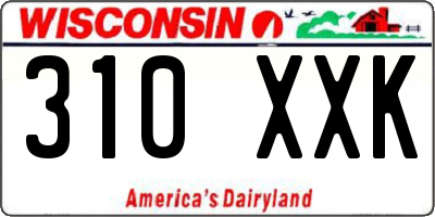 WI license plate 310XXK
