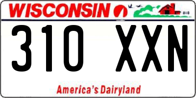 WI license plate 310XXN