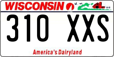 WI license plate 310XXS